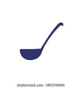 Soup ladle icon on white