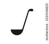Soup Ladle Icon Vector or Black Soup Ladle Icon Vector on White Background. The best soup ladle icon vector illustration logo template for many purpose. Isolated on white background.