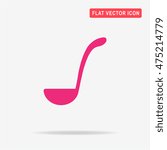 Soup ladle icon. Vector concept illustration for design.