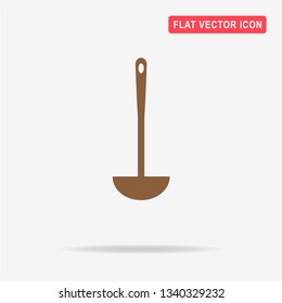 Soup ladle icon. Vector concept illustration for design.