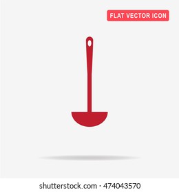 Soup ladle icon. Vector concept illustration for design.