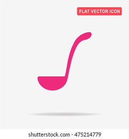 Soup ladle icon. Vector concept illustration for design.