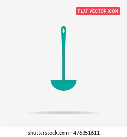 Soup ladle icon. Vector concept illustration for design.