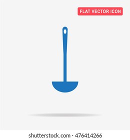 Soup ladle icon. Vector concept illustration for design.