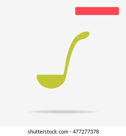 Soup ladle icon. Vector concept illustration for design.