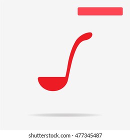 Soup ladle icon. Vector concept illustration for design.