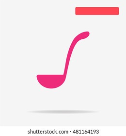 Soup ladle icon. Vector concept illustration for design.