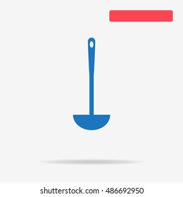 Soup ladle icon. Vector concept illustration for design.
