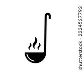Soup Ladle Icon Vector or Soup Ladle Logo Vector on White Background. The best soup ladle icon logo vector illustration for many purpose. Perfect for ladle icons on apps and other digital designs.