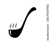 Soup ladle icon vector on white background