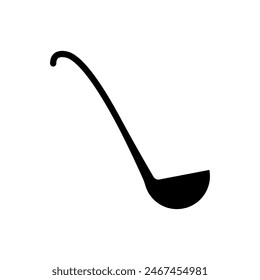 Icono de cucharón de sopa Vector sobre fondo blanco