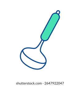 Concha de sopa. Ícone de utensílio. Linha vetor utensílio de cozinha e ferramenta. Ilustração de talheres