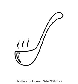 Suppenpfanne Umriss Symbol Vektorgrafik Zeichen
