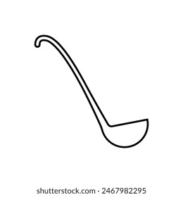Soup Ladle outline icon vector sign