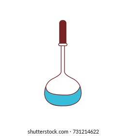 soup ladle utensil color sections silhouette vector illustration