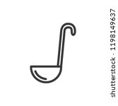 Soup ladle vector icon