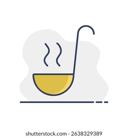 Soup ladle vector icon. Kitchen appliance. Graph symbol for cooking web site design, logo, app, UI
