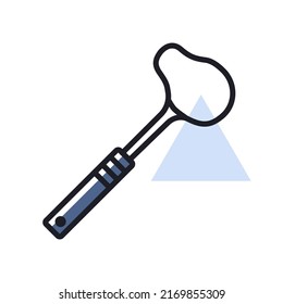 Soup ladle vector isolated icon. Kitchen appliances. Graph symbol for cooking web site design, logo, app, UI