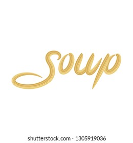 Soup lettering logo design. Vector illustration.