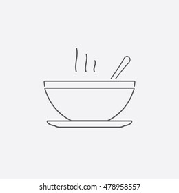 Soup line icon