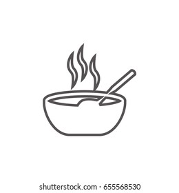 Soup line icon