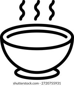 Vector de ilustración de icono de línea de sopa