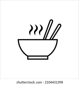 Soup line icon, vector logo isolated on white background