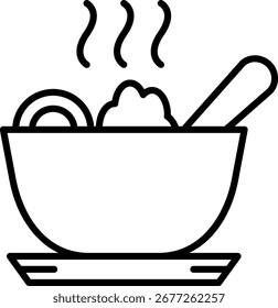 Design de ícone de vetor de Linha de Sopa