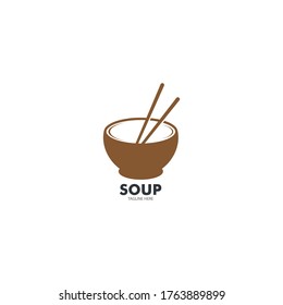 Soup logo vector icon template design 