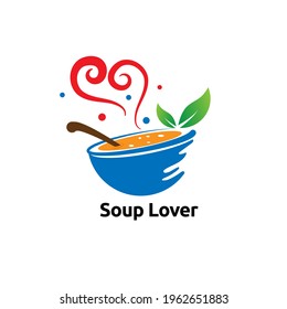 soup lover logo vector concept, icon, element, and template for company