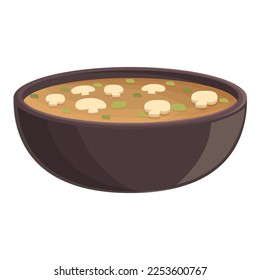 Vector de dibujos animados de iconos de la comida de sopa. Platos. Carne caliente