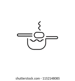 
Soup meal and  spoon vector icon