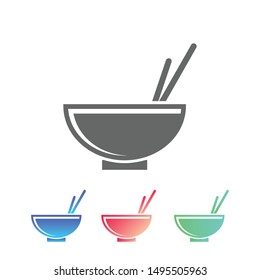 Soup meal vector icon, hot food symbol. Modern, simple flat vector illustration for web site or mobile app