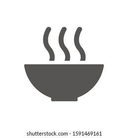 Soup meal vector icon, hot food symbol. Modern, simple flat vector illustration for web site or mobile app