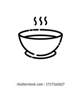 Soup meal vector icon, hot food symbol. Modern, simple flat vector illustration for web site or mobile app