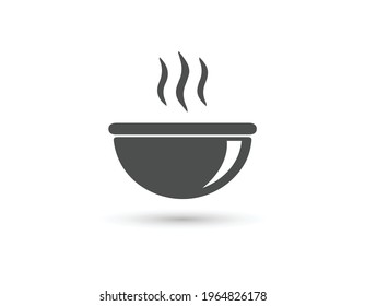Soup meal vector icon, hot food symbol. Modern, simple flat vector illustration for website or mobile app isolated on white background. EPS 10