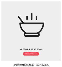 Soup meal vector icon, hot food symbol. Modern, simple flat vector illustration for web site or mobile app