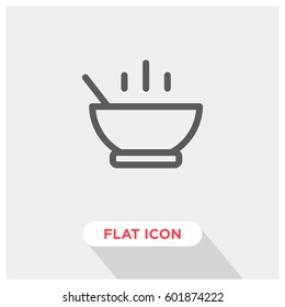 Soup meal vector icon, hot food symbol. Modern, simple flat vector illustration for web site or mobile app