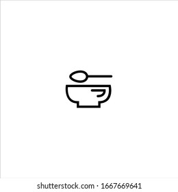 Soup outline icon illustration- Vector