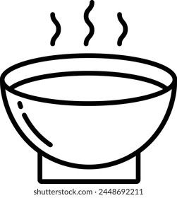Soup outline icon vector illustration