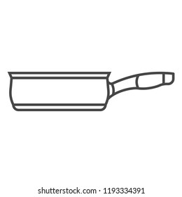 Soup pan icon. Outline soup pan vector icon for web design isolated on white background
