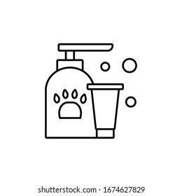 Soup, paw, cream icon. Simple line, outline vector elements of veterinary icons for ui and ux, website or mobile application