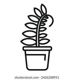 Soup plant energy icon outline vector. Dinner healthy. Farmer cooking food