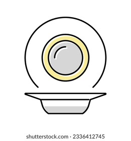 soup plate color icon vector. soup plate sign. isolated symbol illustration