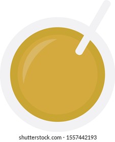 soup in plate graphic vector