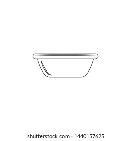 soup plate icon. Element of camping for mobile concept and web apps icon. Outline, thin line icon for website design and development, app development