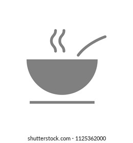 Icono de placa de sopa. Icono de placa de sopa gris. Icono vector de placa de sopa.