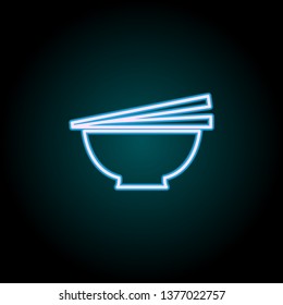 soup plate neon icon. Elements of Food set. Simple icon for websites, web design, mobile app, info graphics