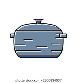 soup pot cooking color icon vector. soup pot cooking sign. isolated symbol illustration