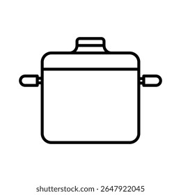 Soup pot icon. Kitchenwareicon. Line vector kitchen utensil and tool illustration